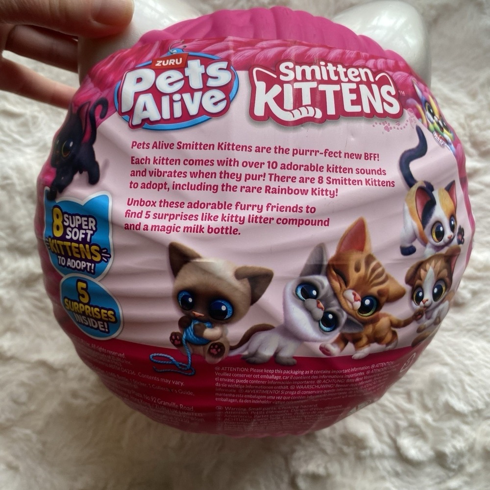 Pets Alive Smitten Kittens Surprise Mystery Plush Pet Cat Interactive Soft Toy - Picture 4 of 6